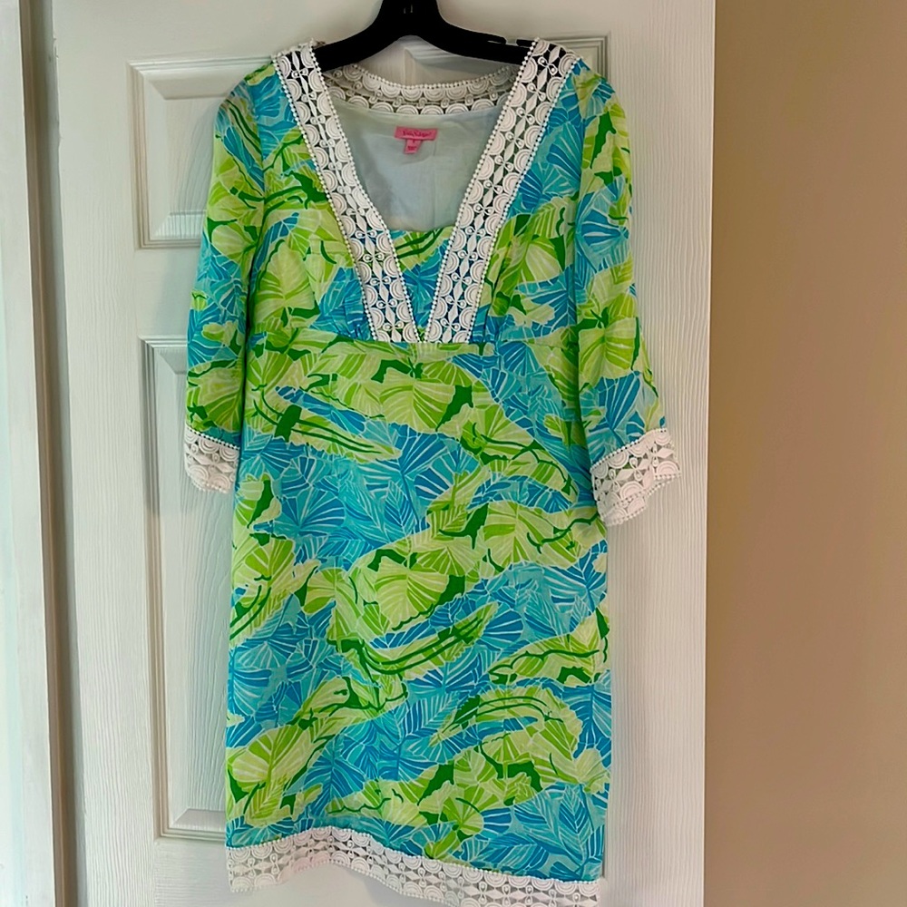 Lilly Pulitzer cotton and linen beach cover up